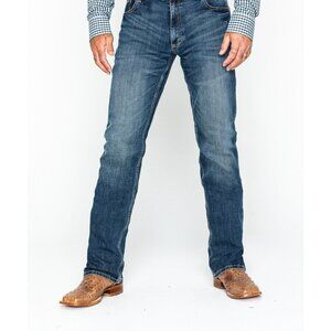Wrangler Retro Men's Layton Medium Wash Low Rise Slim Bootcut Jeans